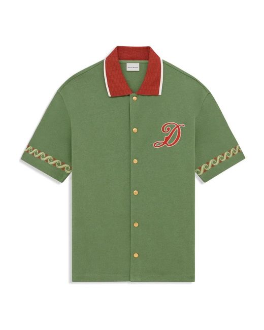 Drole de Monsieur Green Short Sleeve Shirts for men