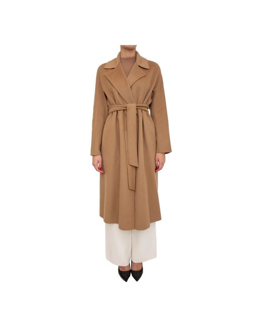 Max Mara Brown Belted Coats