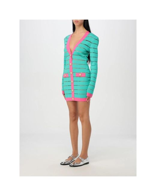 Balmain Blue Knitted Dresses