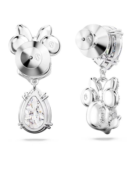 Swarovski White Minnie mouse ohrringe