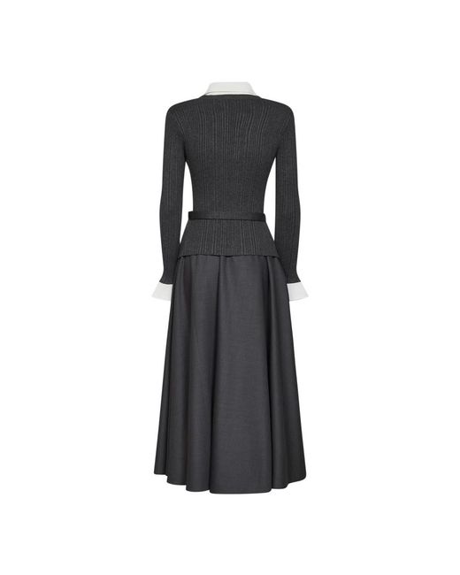 Self-Portrait Pf26-131T Gebreide Cardigan Met Afneembare Rok in het Black