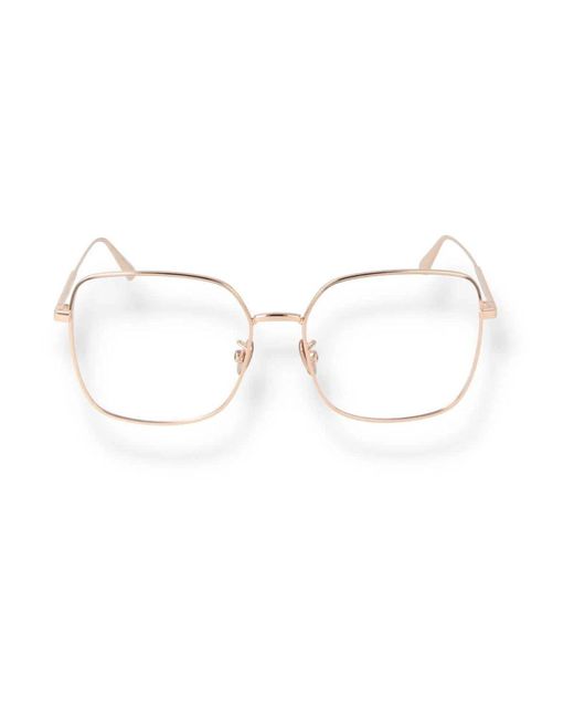 Dior Accessoires ,Geel ,Geometrische Gouden Metalen Bril in het Metallic
