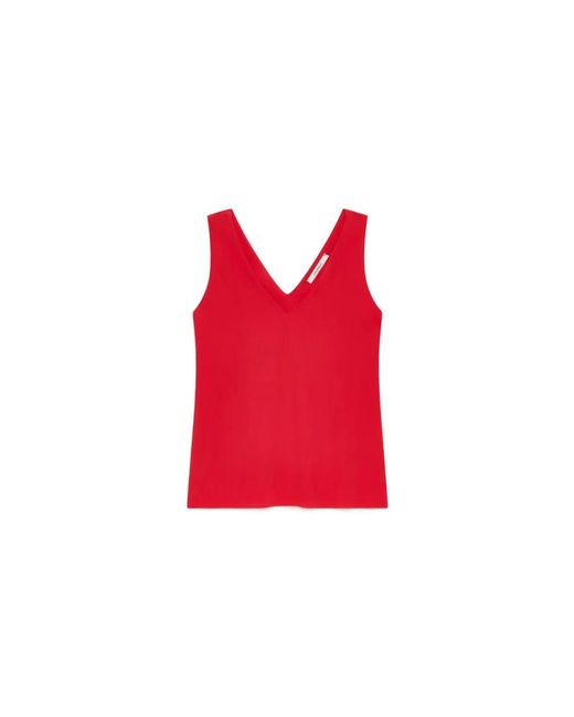 Maliparmi Soft Jersey Top in het Red