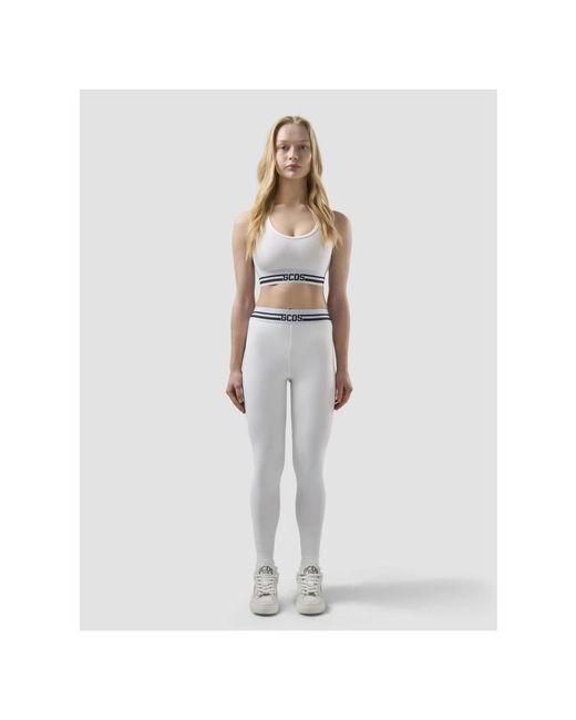 Gcds Tops ,Wit ,Stretch Minitop in het White