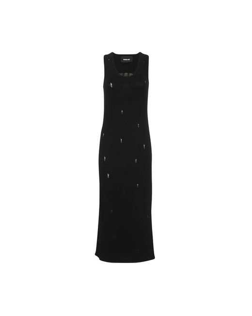 Barrow Kleedjes ,Zwart ,Polyester Geribbelde Gebreide Jurk in het Black