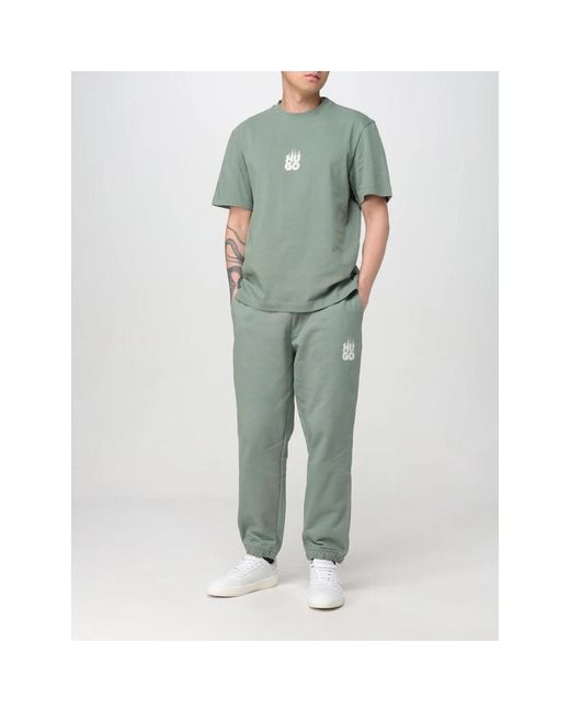 HUGO Stijlvolle Comfortabele Gebreide Broek in het Green voor heren