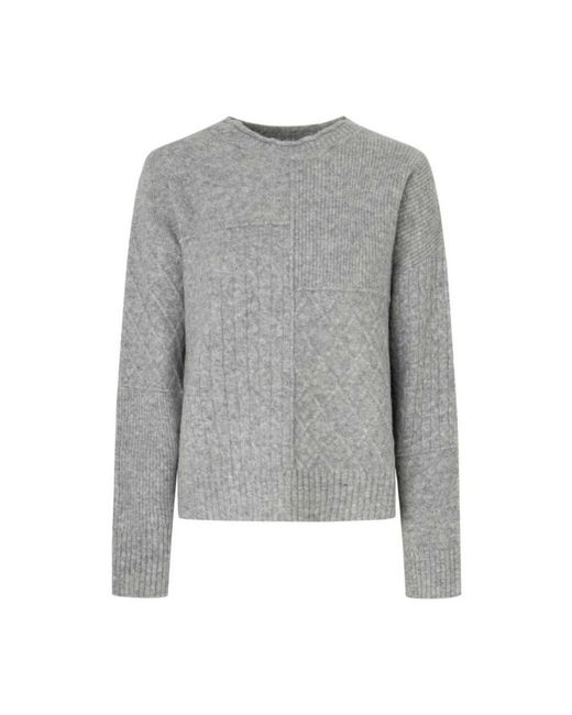Pepe Jeans Gray Round-Neck Knitwear