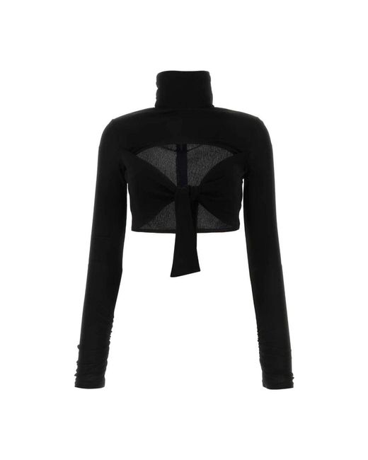MSGM Black Schwarzes viskosetop - stilvoll und vielseitig