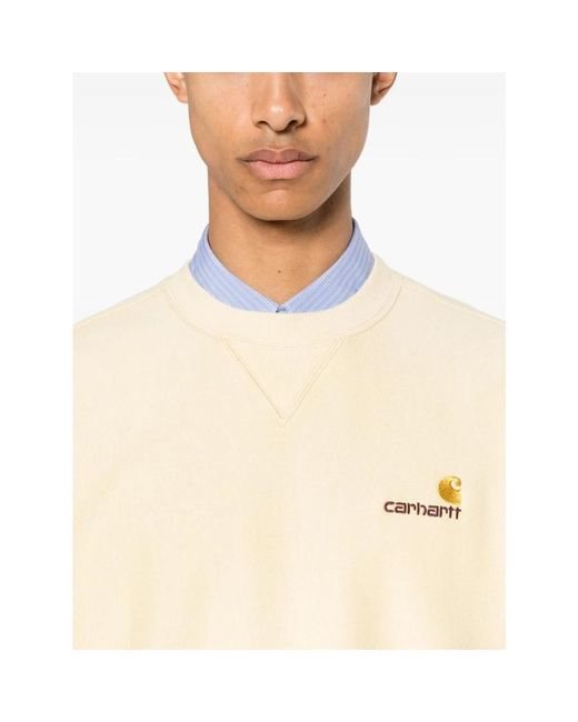 Carhartt Bestickter logo-sweater in Natural für Herren