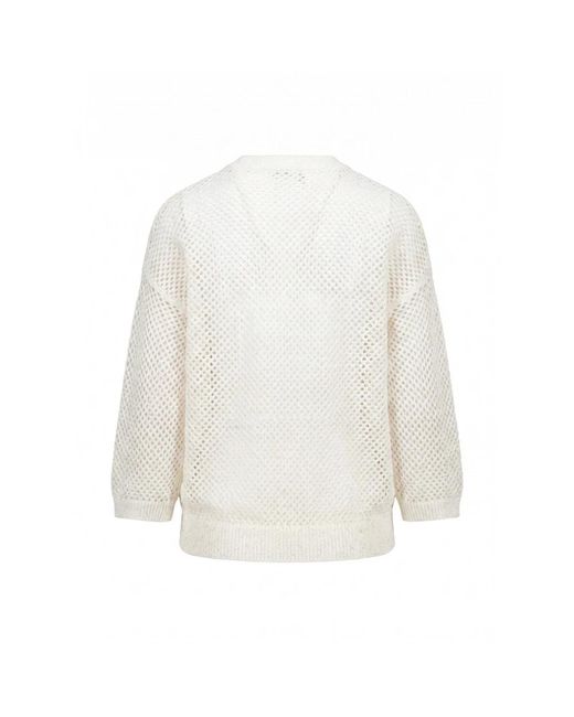 Peserico White Round-Neck Knitwear