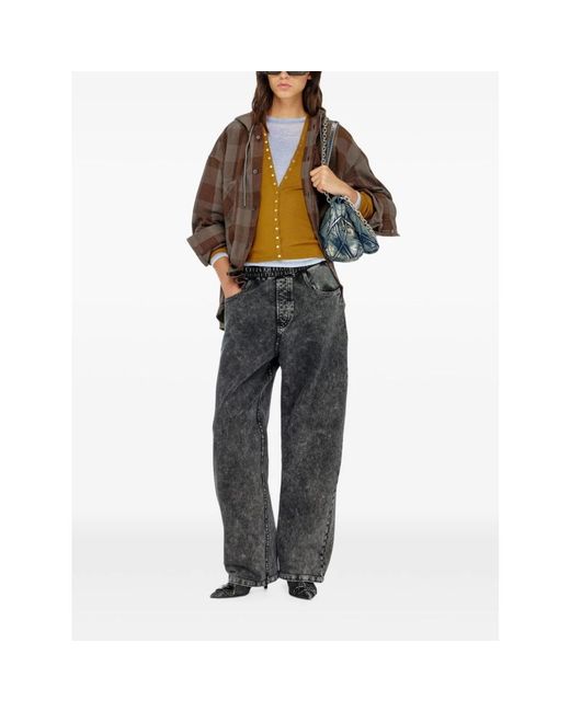 DIESEL Gray Wide Jeans