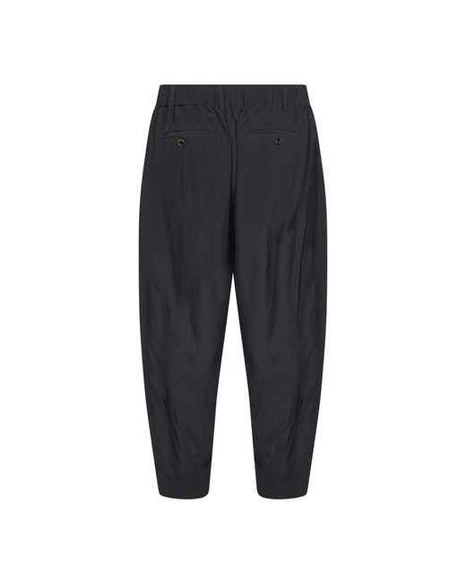 Uma Wang Black Straight Trousers for men