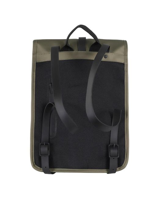 Rains Mini Rolltop Rucksack Wasserdichtes Technisches Gewebe in Green für Herren