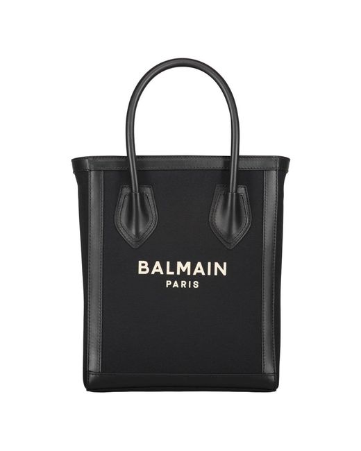 Balmain Black Tote Bag With Logo