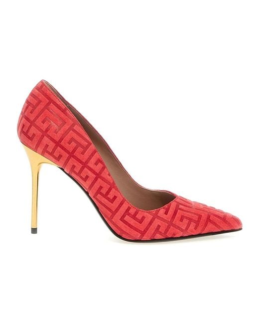 Balmain Pink Suede 'Ruby' Pumps