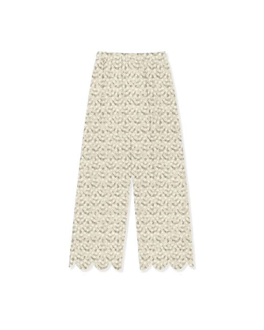 Mc2 Saint Barth Natural Wide Trousers
