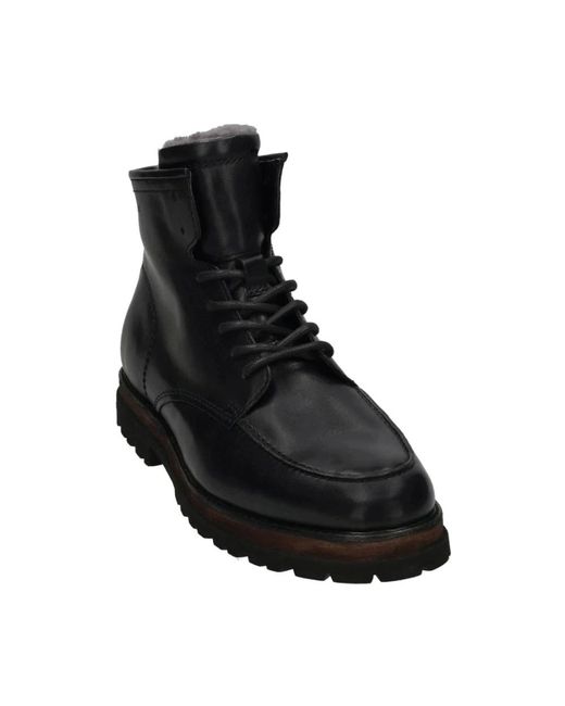 Bugatti Black Lace-Up Boots for men