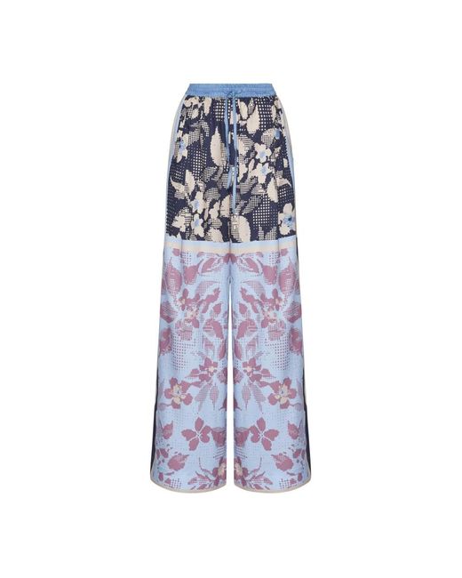 Silvian Heach Blue Wide Trousers