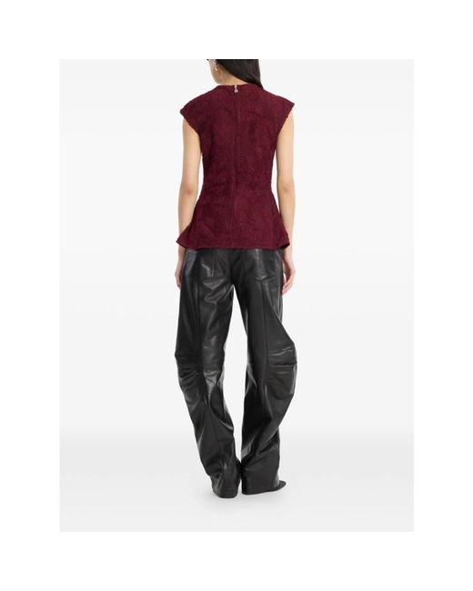 ROTATE BIRGER CHRISTENSEN Black Leather Trousers