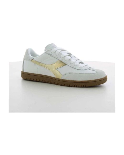 Diadora White Gold trainer dore schuhe