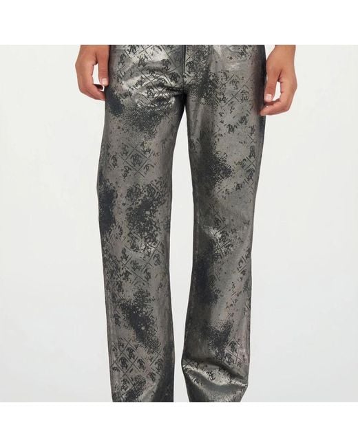 Roberto Cavalli Gray Straight Fit Jeans for men