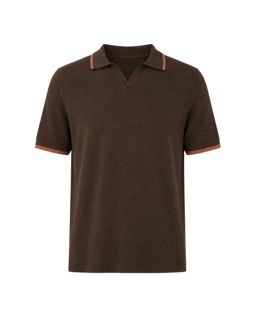 Daniele Fiesoli Brown Polo Shirts for men