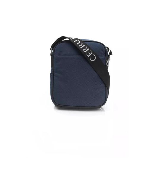 Cerruti 1881 Blaue nylon messenger tasche mit reißverschluss in Blue für Herren