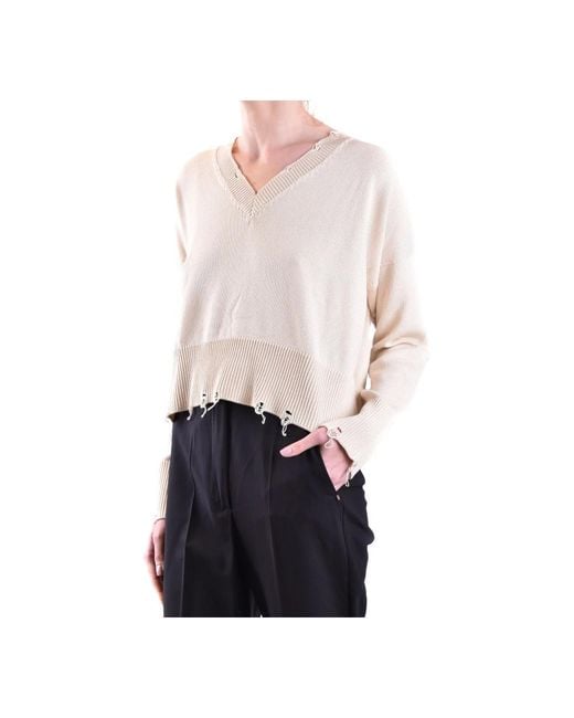 Jucca V-Neck Knitwear in het White