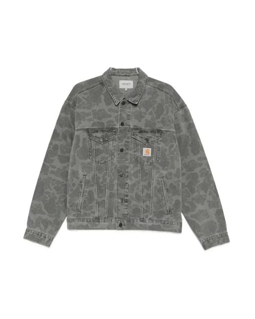 Carhartt Gray Denim Jackets for men