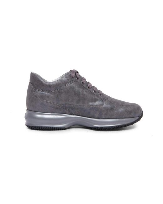 Hogan Gray Interaktive Graue Strass-Sneakers