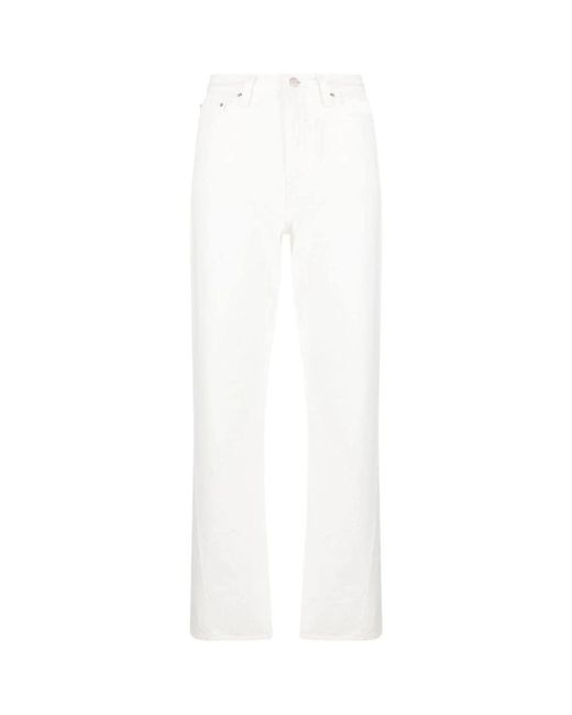 Straight jeans Totême  de color White