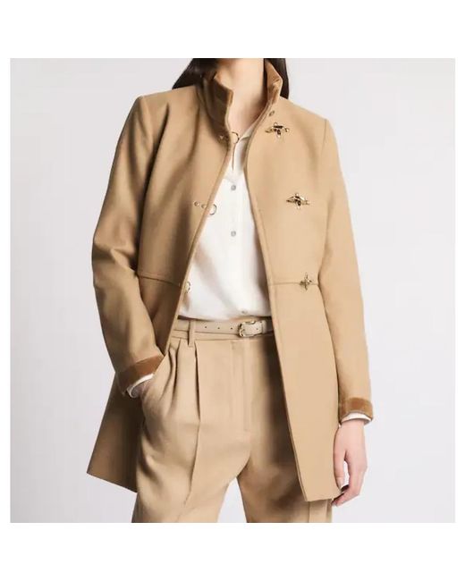 Single-Breasted Coats Fay de color Natural