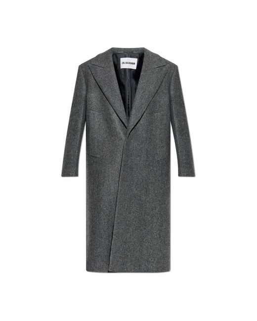 Single-Breasted Coats Jil Sander de hombre de color Gray