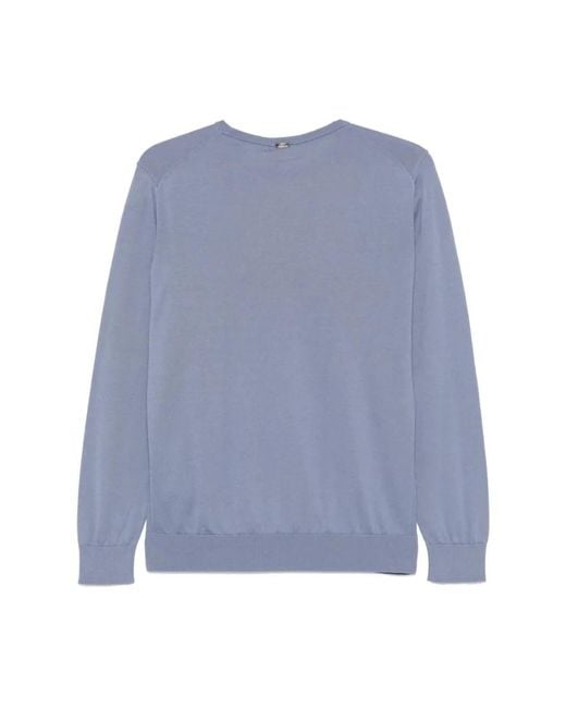Herno Blue Round-Neck Knitwear for men