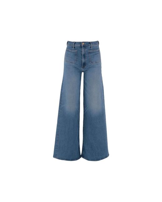 Mother Blue Wide Jeans