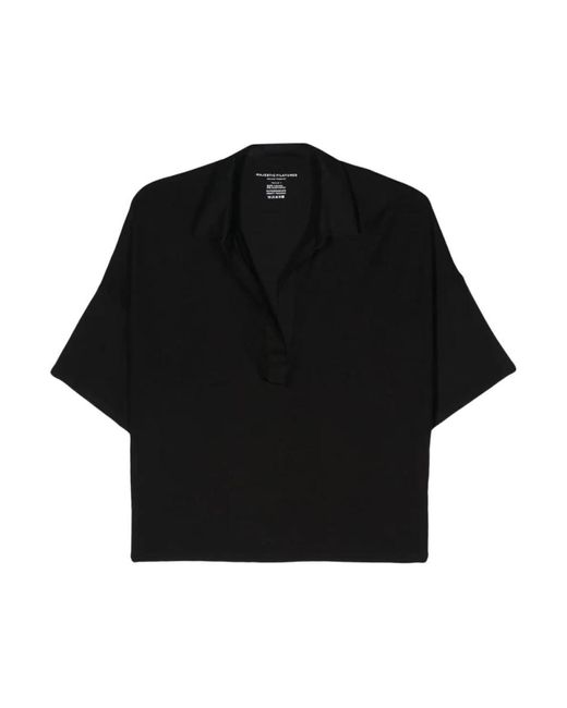 Majestic Filatures Black Polo Shirts