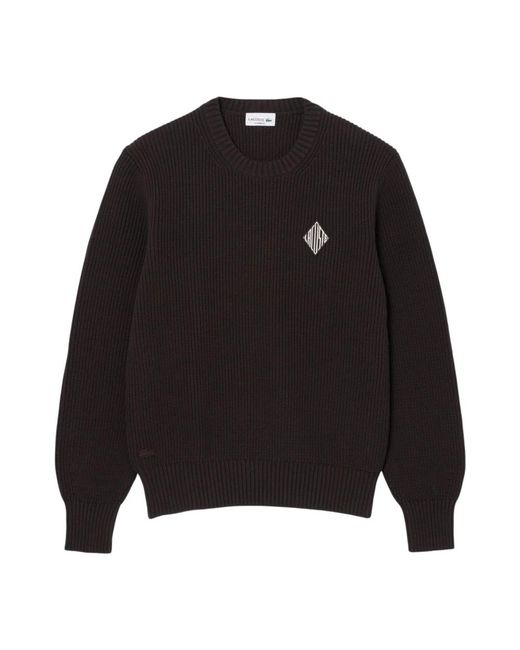 Lacoste Black Round-Neck Knitwear for men