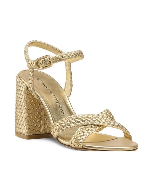 Stuart Weitzman Metallic High Heel Sandals