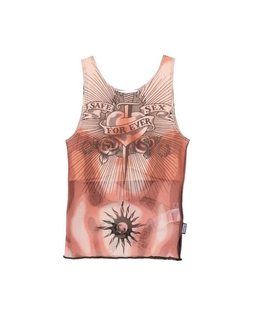 Sleeveless Tops Jean Paul Gaultier en coloris Pink