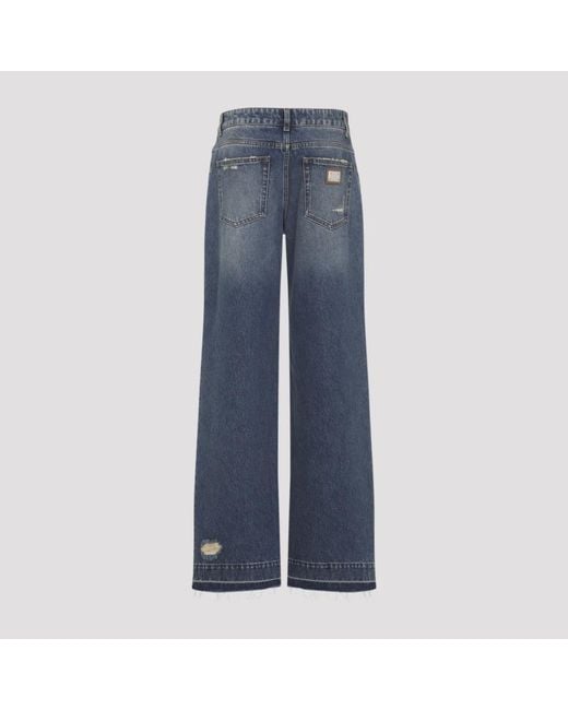 Wide Jeans Dolce & Gabbana de color Blue