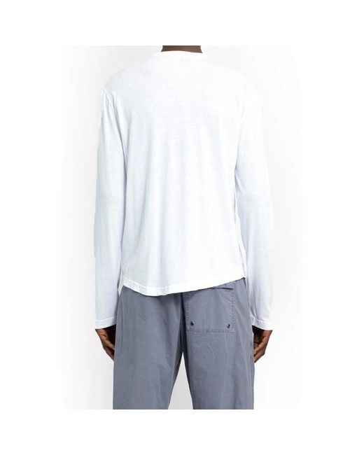 James Perse White Long Sleeve T-Shirts for men
