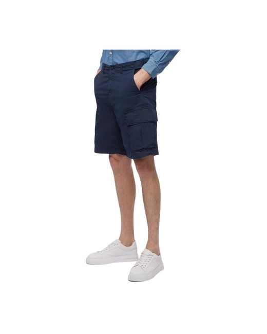 Navy stretch pantaloncini cargo in cotone di Brooks Brothers in Blue da Uomo