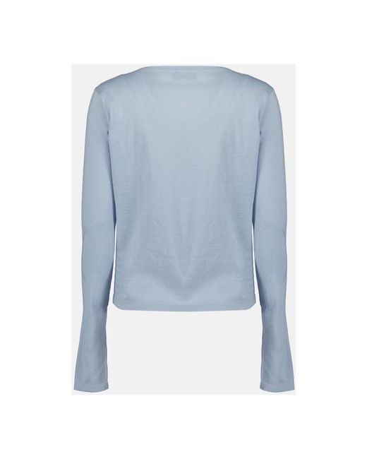 Miu Miu Blue Long Sleeve T-Shirts