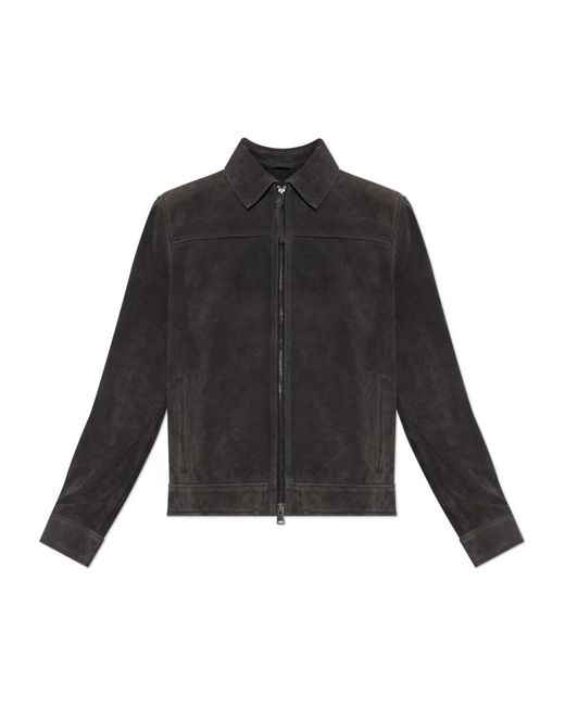 AllSaints Rhone Suede Jacket in het Black voor heren