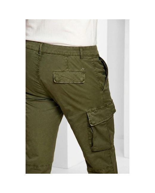Mason's Green Slim-Fit Trousers for men