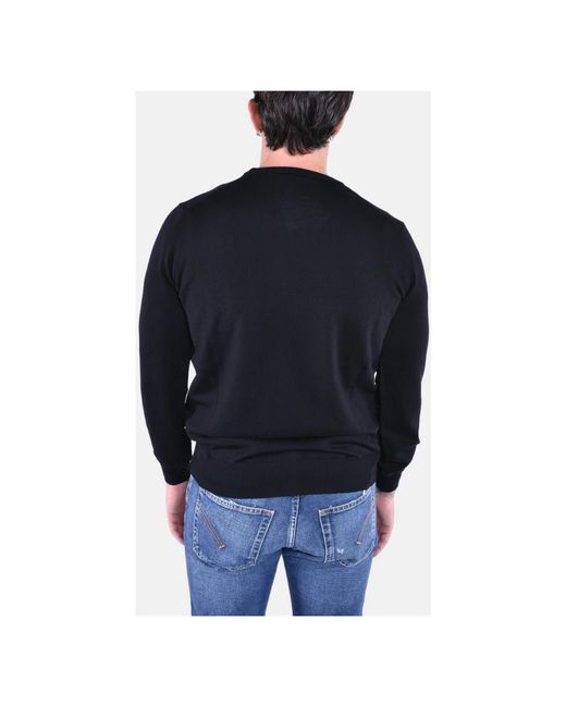 Kangra Black Round-Neck Knitwear for men