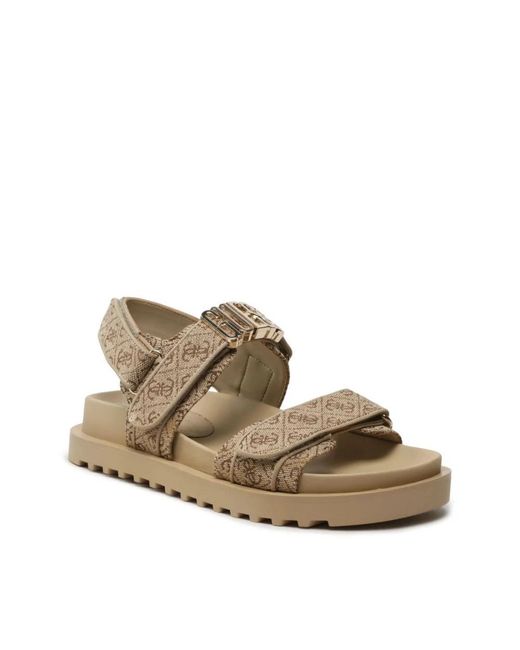 Guess Natural Flat Sandals
