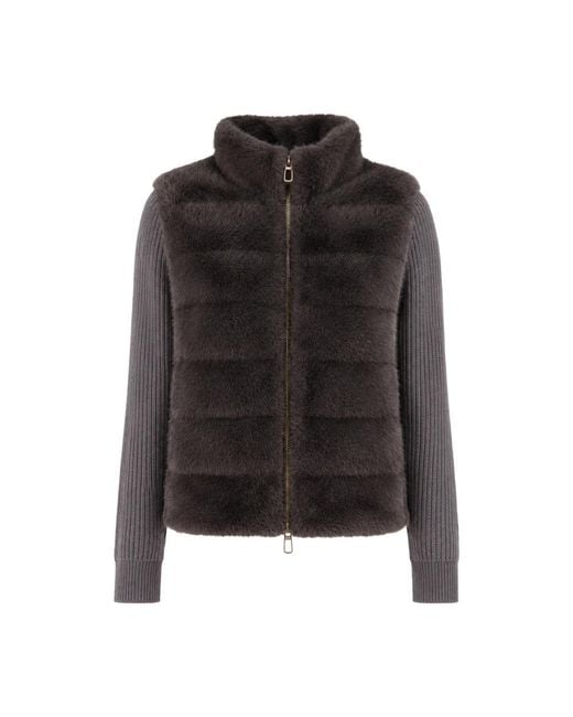 DUNO Black Faux Fur & Shearling Jackets