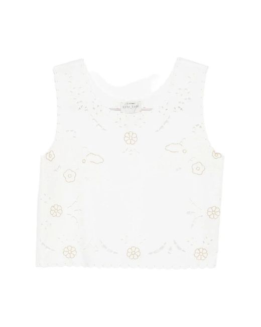 Forte_forte White Sleeveless Tops