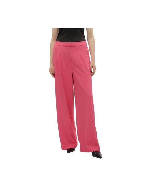 Wide Trousers Vero Moda de color Pink